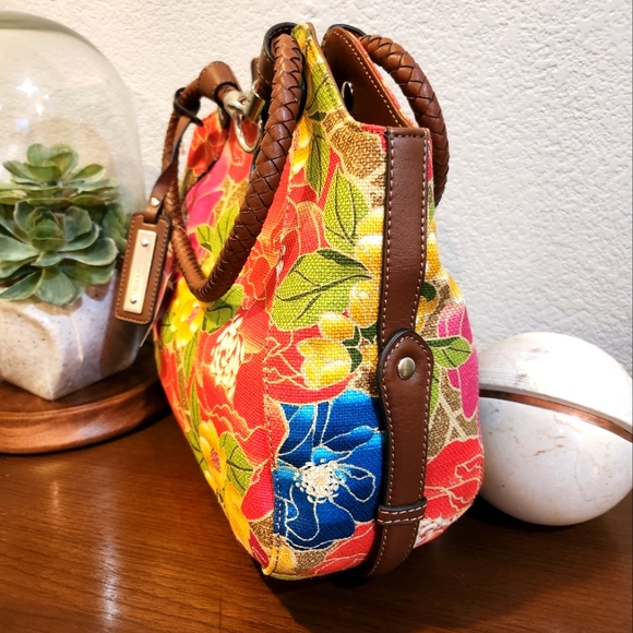 NWT Kim Rogers Floral "Nikki Ring" Shoulder Bag/Satchel - Picture 9 of 14